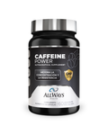 Frasco de Caffeine 200mg de Always Health para energía y concentración sobre fondo blanco.