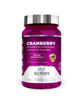 Frasco de suplemento Cranberry de Always Health para salud urinaria sobre fondo blanco.