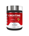 Envase de Creatina Monohidratada en polvo de 300g de Always Health sobre fondo blanco.