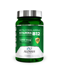 Frasco de Metilcobalamina Vitamina B12 activa de Always Health sobre fondo blanco.